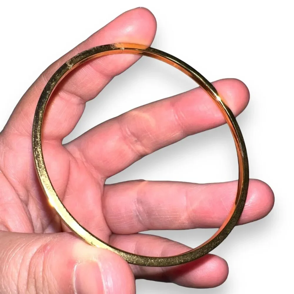 Monet Womens Bracelet Bangle Gold Tone Stamped Textured